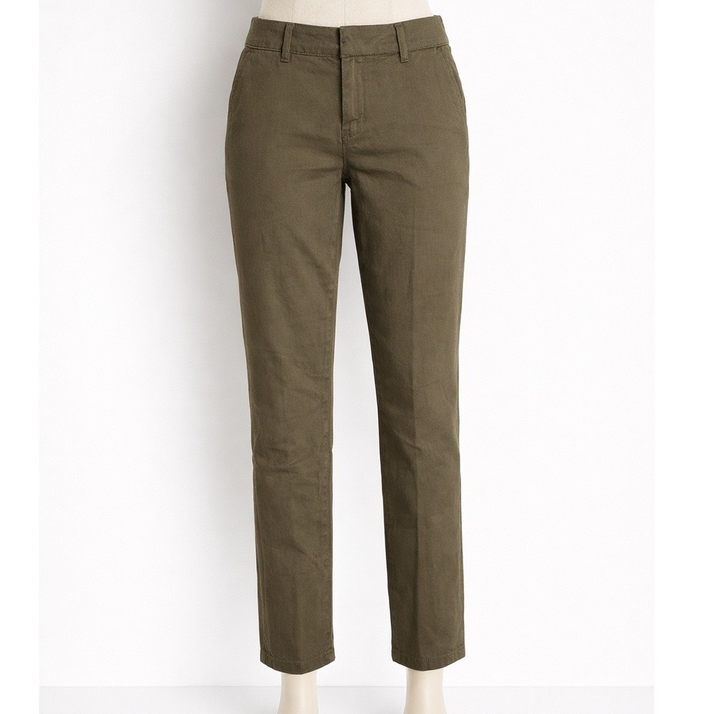 KUT‎ from the Kloth Womens Meghan Cigarette Trouser Olive Green Cotton Stretch 6